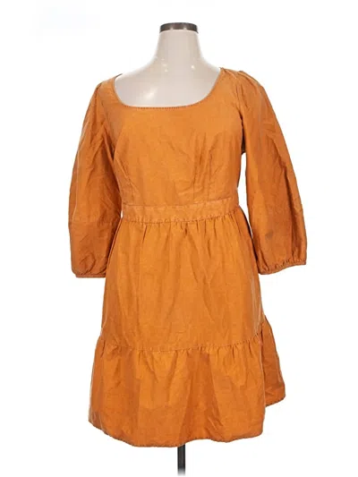Pre-owned Ava & Viv Casual Dress In Orange