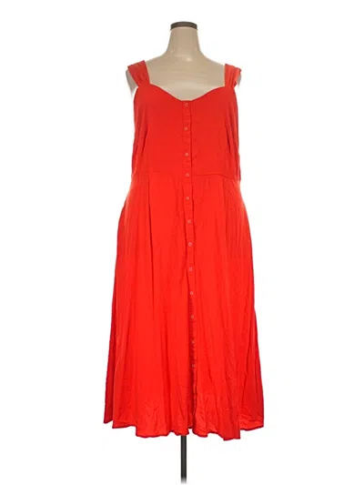 Pre-owned Ava & Viv Casual Dress In Orange