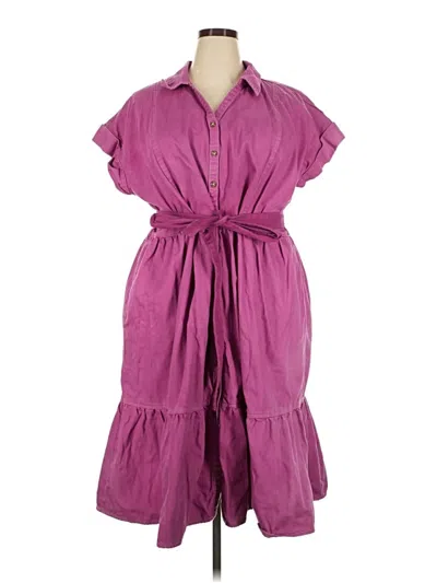 Pre-owned Ava & Viv Casual Dress In Purple