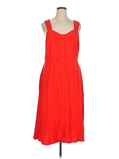 Pre-owned Ava & Viv Casual Dress In Red