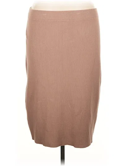 Pre-owned Ava & Viv Casual Skirt In Tan