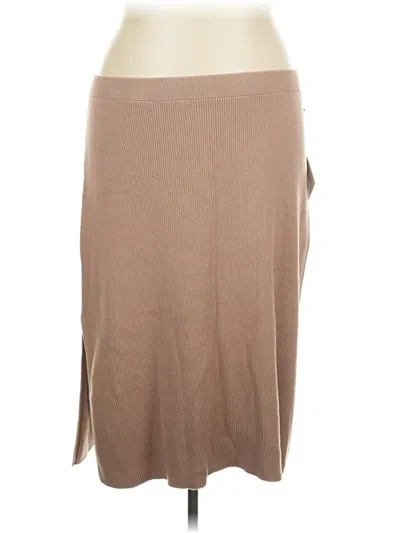 Pre-owned Ava & Viv Casual Skirt In Tan