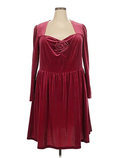 Pre-owned Ava & Viv Cocktail Dress In Burgundy