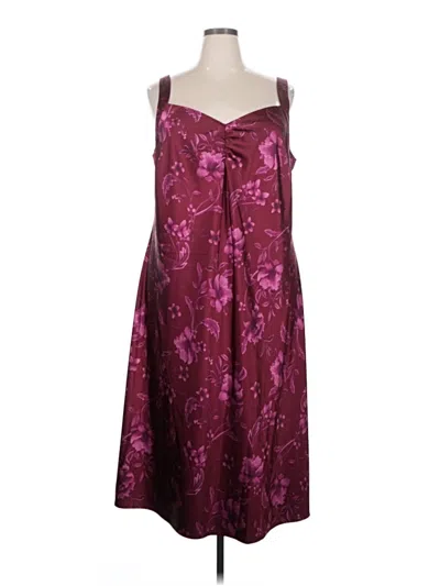 Pre-owned Ava & Viv Cocktail Dress In Burgundy