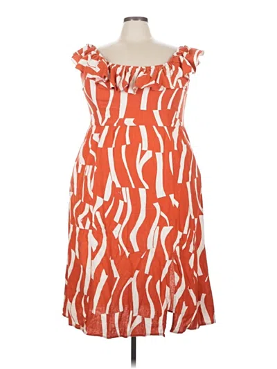 Pre-owned Ava & Viv Cocktail Dress In Orange