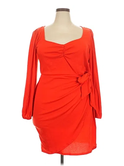 Pre-owned Ava & Viv Cocktail Dress In Orange