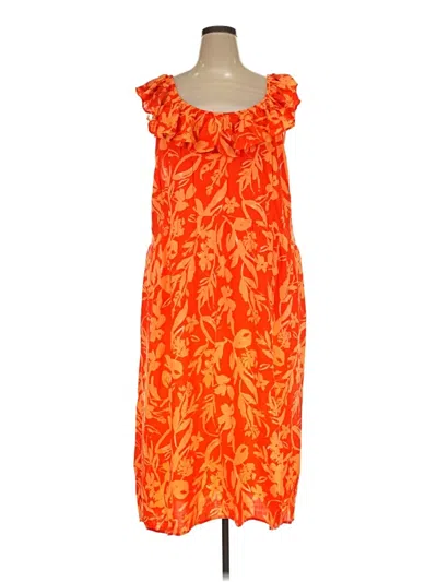 Pre-owned Ava & Viv Cocktail Dress In Orange