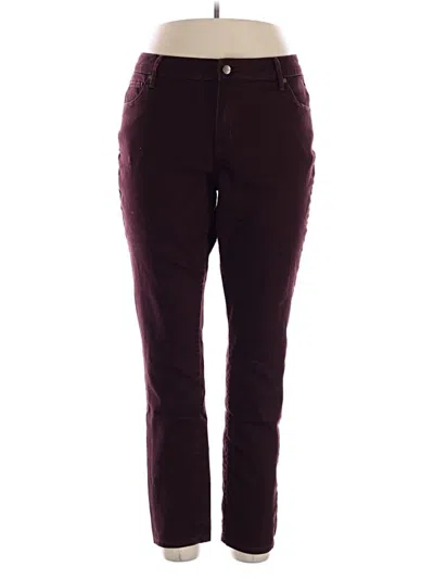 Pre-owned Ava & Viv Jeans In Burgundy
