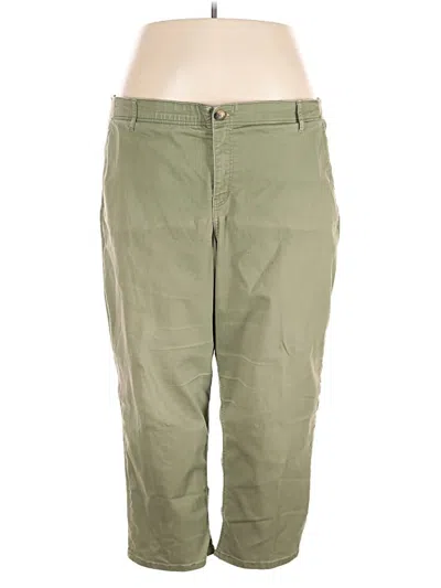 Pre-owned Ava & Viv Khaki Pant In Green