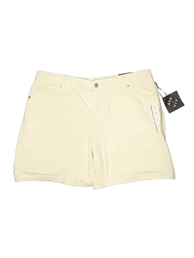 Pre-owned Ava & Viv Khaki Shorts In Ivory