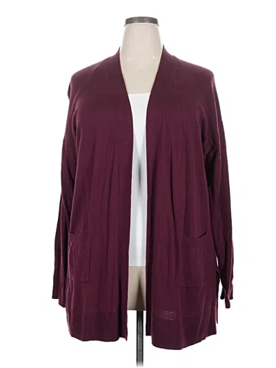 Pre-owned Ava & Viv Kimono In Burgundy