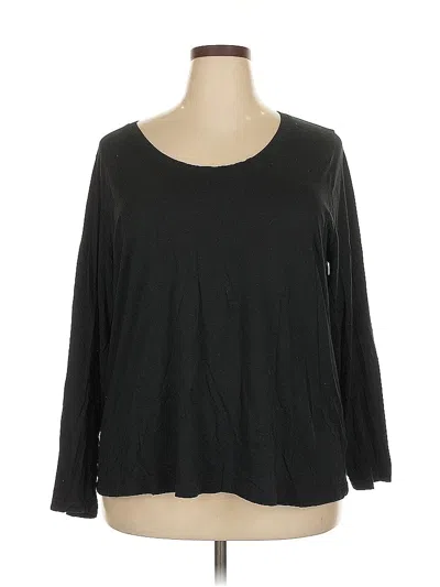 Pre-owned Ava & Viv Long Sleeve T-shirt In Black