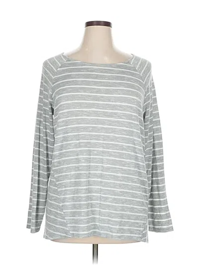 Pre-owned Ava & Viv Long Sleeve T-shirt In Gray
