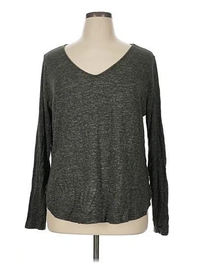Pre-owned Ava & Viv Long Sleeve T-shirt In Gray