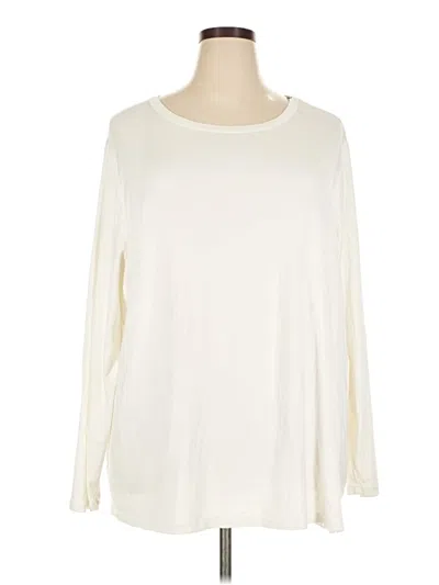 Pre-owned Ava & Viv Long Sleeve T-shirt In Ivory