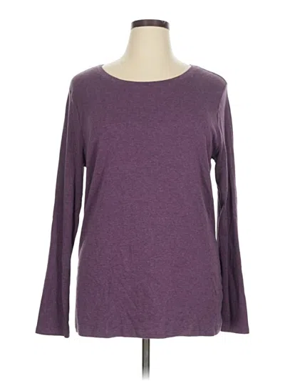 Pre-owned Ava & Viv Long Sleeve T-shirt In Purple