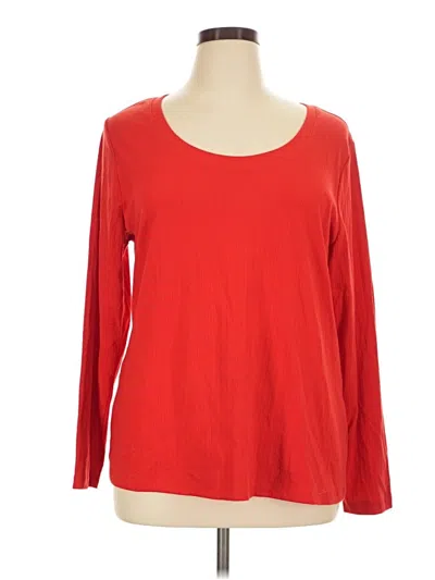 Pre-owned Ava & Viv Long Sleeve T-shirt In Red