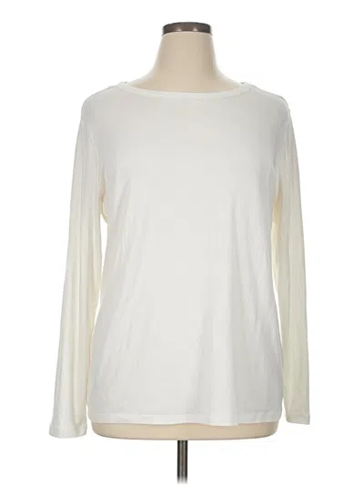 Pre-owned Ava & Viv Long Sleeve T-shirt In White
