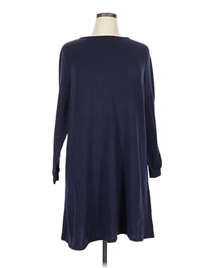 Pre-owned Ava & Viv Poncho In Blue
