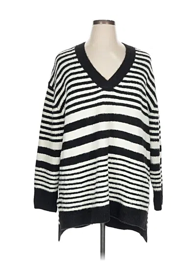 Pre-owned Ava & Viv Pullover Sweater In Black