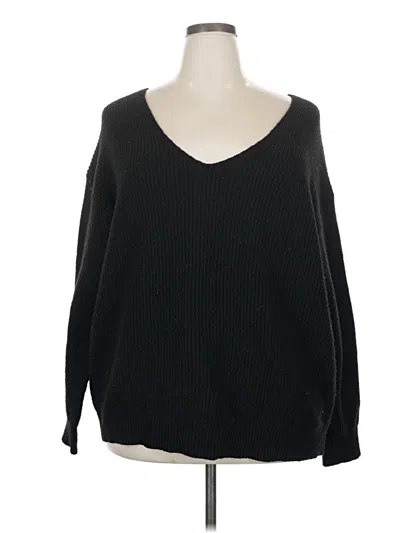 Pre-owned Ava & Viv Pullover Sweater In Black