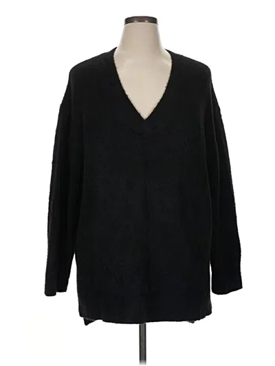 Pre-owned Ava & Viv Pullover Sweater In Black