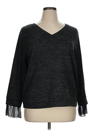 Pre-owned Ava & Viv Pullover Sweater In Black