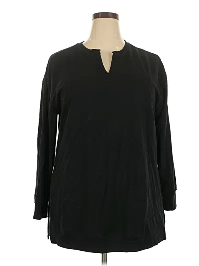 Pre-owned Ava & Viv Pullover Sweater In Black