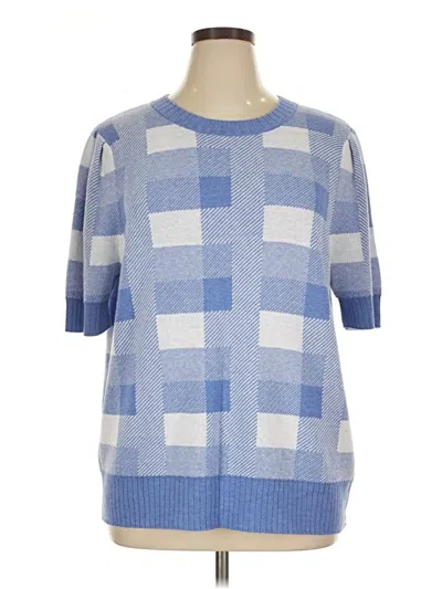 Pre-owned Ava & Viv Pullover Sweater In Blue