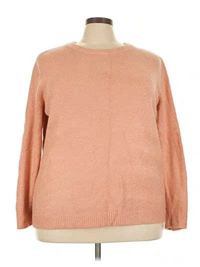 Pre-owned Ava & Viv Pullover Sweater In Brown