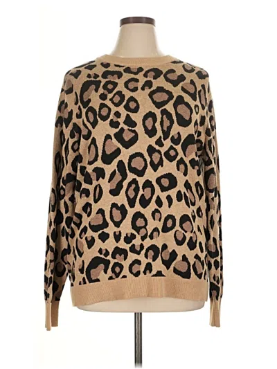 Pre-owned Ava & Viv Pullover Sweater In Brown