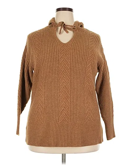 Pre-owned Ava & Viv Pullover Sweater In Brown