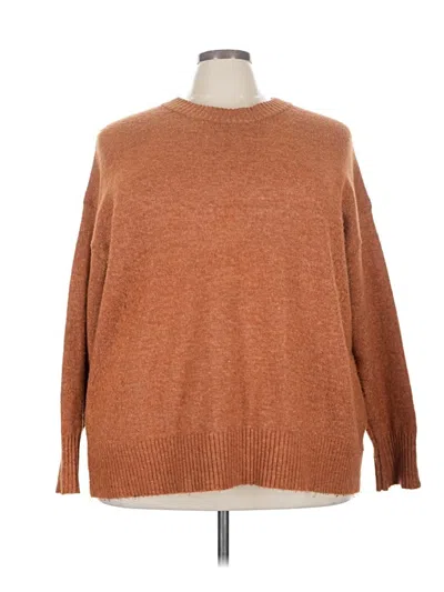Pre-owned Ava & Viv Pullover Sweater In Brown