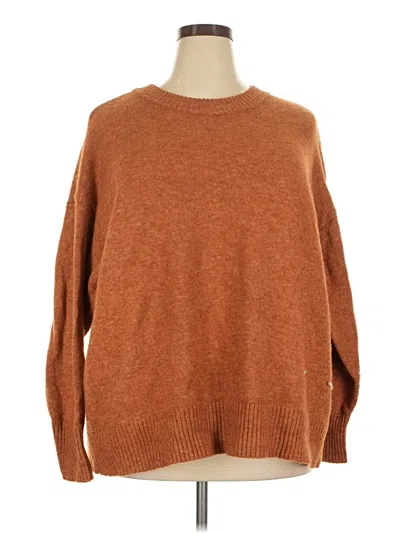 Pre-owned Ava & Viv Pullover Sweater In Brown