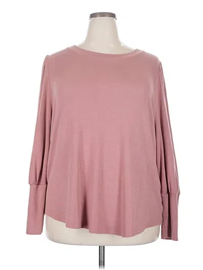 Pre-owned Ava & Viv Pullover Sweater In Burgundy