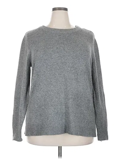 Pre-owned Ava & Viv Pullover Sweater In Gray