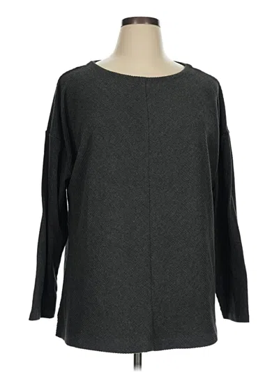 Pre-owned Ava & Viv Pullover Sweater In Gray