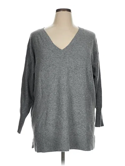 Pre-owned Ava & Viv Pullover Sweater In Gray