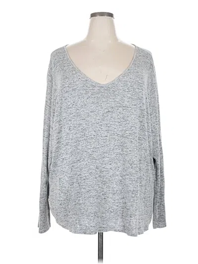Pre-owned Ava & Viv Pullover Sweater In Gray
