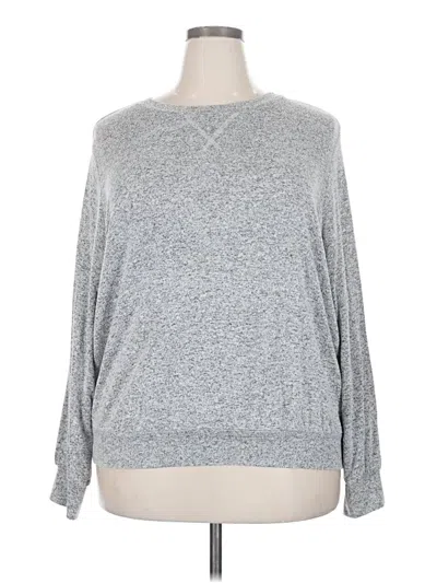 Pre-owned Ava & Viv Pullover Sweater In Gray