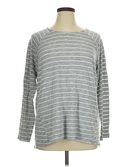 Pre-owned Ava & Viv Pullover Sweater In Gray