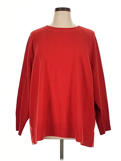 Pre-owned Ava & Viv Pullover Sweater In Red