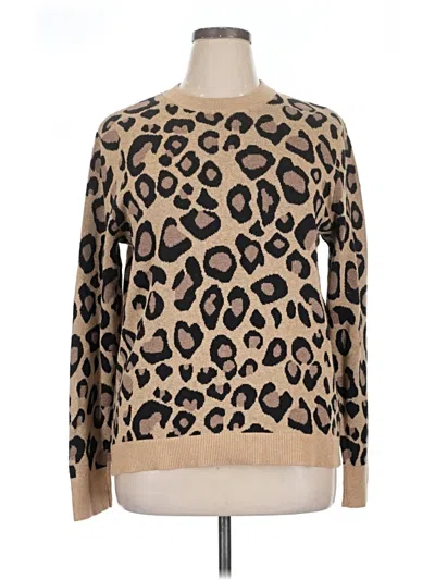Pre-owned Ava & Viv Pullover Sweater In Tan