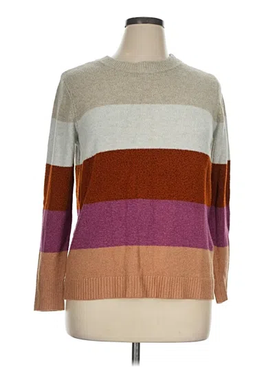 Pre-owned Ava & Viv Pullover Sweater In Tan