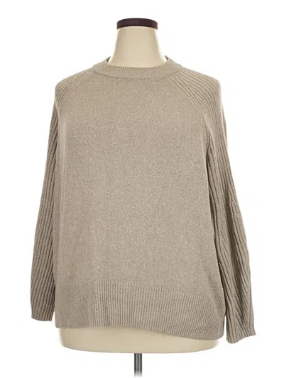 Pre-owned Ava & Viv Pullover Sweater In Tan