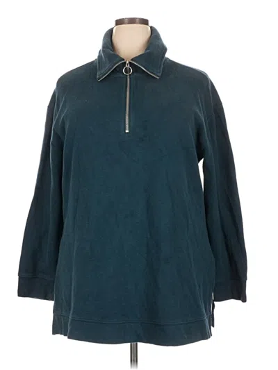 Pre-owned Ava & Viv Pullover Sweater In Teal