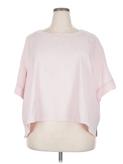 Pre-owned Ava & Viv Short Sleeve Blouse In Pink