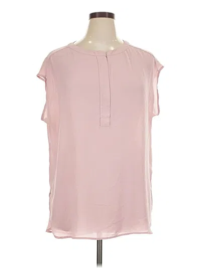 Pre-owned Ava & Viv Short Sleeve Blouse In Pink