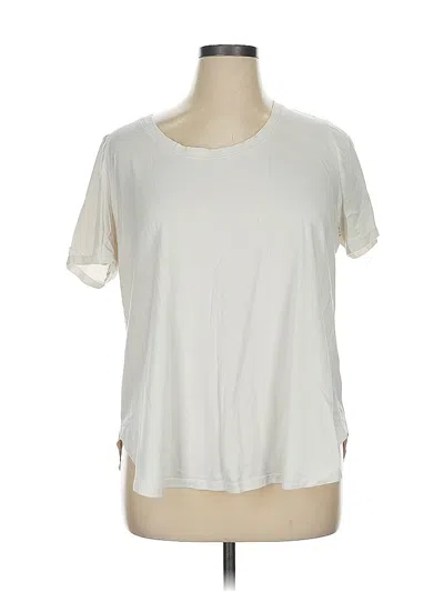 Pre-owned Ava & Viv Short Sleeve T-shirt In White