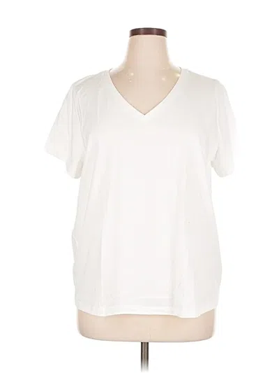 Pre-owned Ava & Viv Short Sleeve T-shirt In White